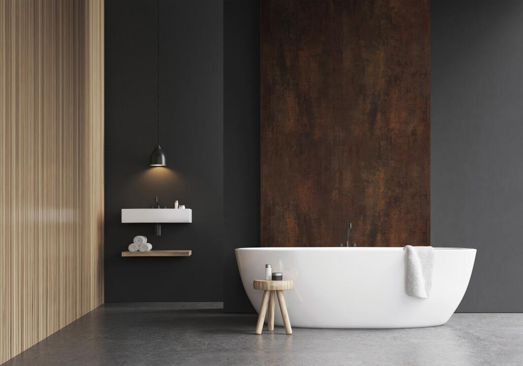 Panneau mural douche VIPANEL METAL OXYDE STRUC. 1500x2550x3MM|Revêtement pour salle de bain