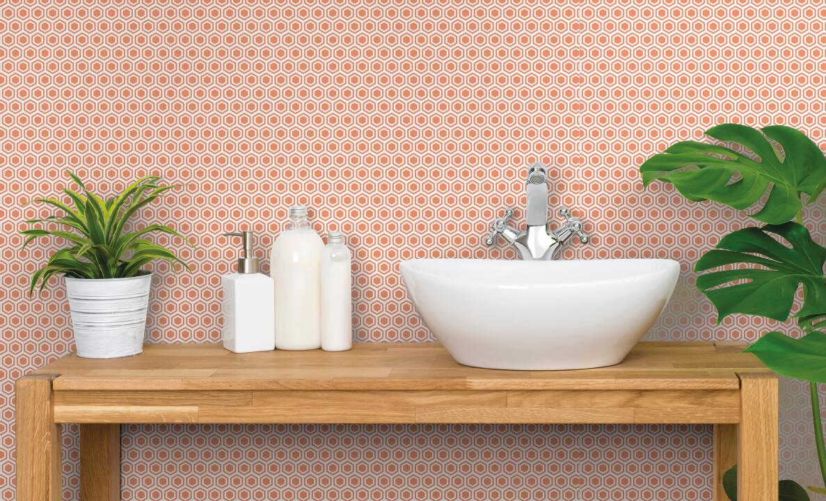 Photo Panneau mural douche NU VIPANEL MOTIF HEXA VEL. 1500x2550x3MM