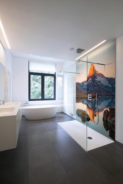 Photo Panneau mural douche NU VIPANEL INSPIRATION NATURE MONTAGNE BRI. 1500x2550x3MM