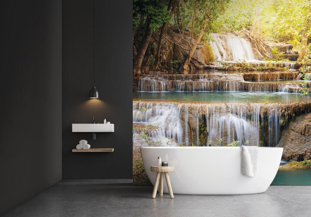 Photo Panneau mural douche NU VIPANEL INSPIRATION NATURE CHUTE EAU2 BRI. 1500x2550x3MM