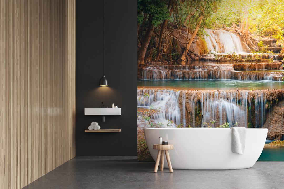 Photo Panneau mural douche NU VIPANEL INSPIRATION NATURE CHUTE EAU2 BRI. 1500x2550x3MM