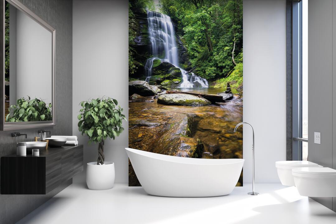 Photo Panneau mural douche NU VIPANEL INSPIRATION NATURE CHUTE EAU5 BRI. 1500x2550x3MM