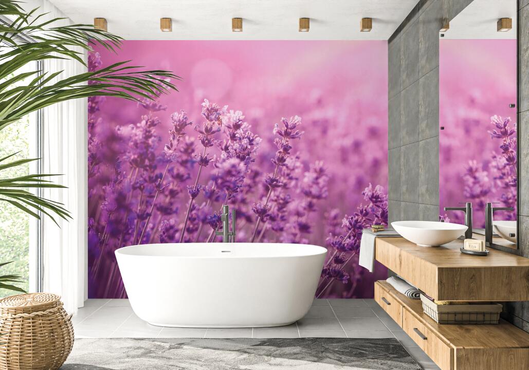 Photo Panneau mural douche NU VIPANEL INSPIRATION NATURE LAVANDE BRI. 1500x2550x3MM