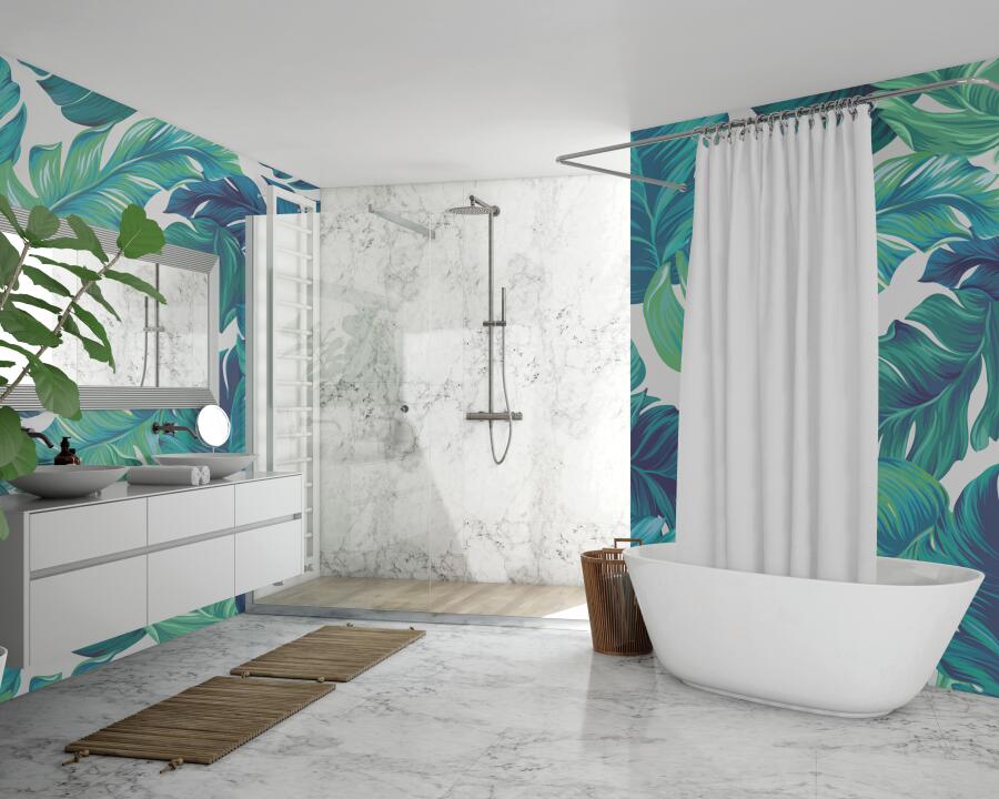 Photo Panneau mural douche NU VIPANEL INSPIRATION NATURE FEUILLE EX VEL. 1000x2550x3MM