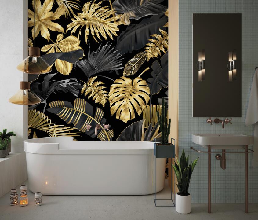 Photo Panneau mural douche NU VIPANEL INSPIRATION NATURE FEUILLA DO VEL. 1000x2550x3MM