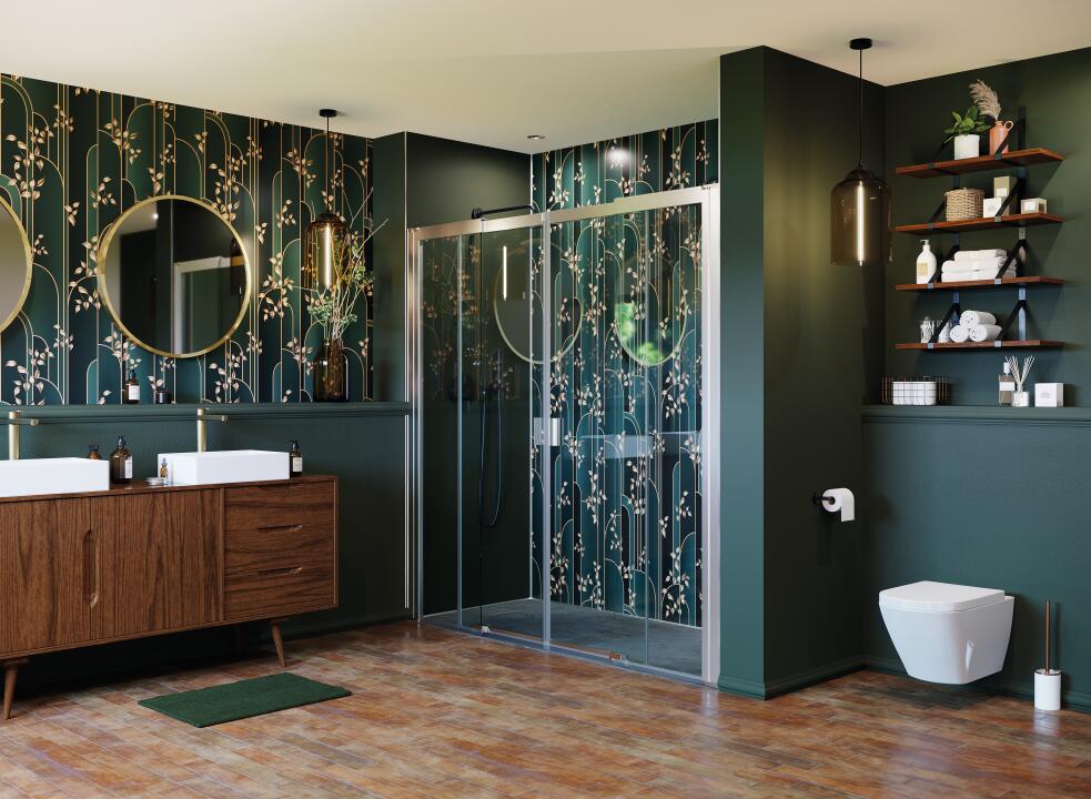 Photo Panneau mural douche NU VIPANEL OLYMPIA WASABI VEL. 1000x2550x3MM