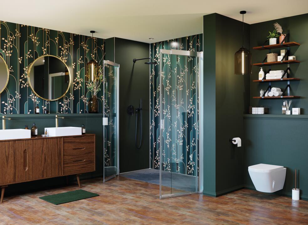 Photo Panneau mural douche NU VIPANEL OLYMPIA WASABI VEL. 1000x2550x3MM