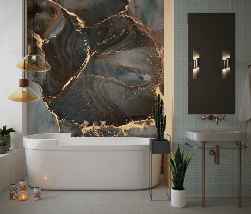 Panneau mural douche VIPANEL OLYMPIA QUARTZ GRIS BRI. 1000x2550x3MM|Revêtement pour salle de bain