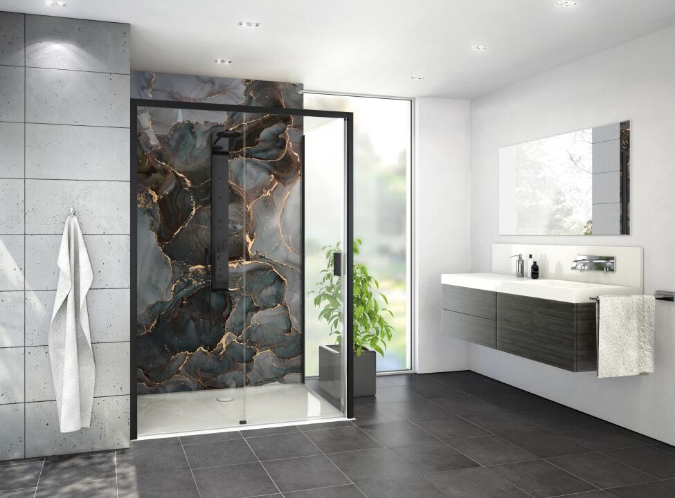 Panneau mural douche VIPANEL OLYMPIA QUARTZ GRIS BRI. 1500x2550x3MM|Revêtement pour salle de bain
