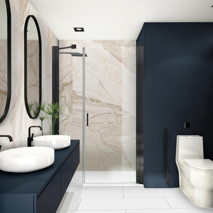 Photo Panneau mural douche NU VIPANEL PIERRE SAHARA 3 MAT 1250x2550x3MM