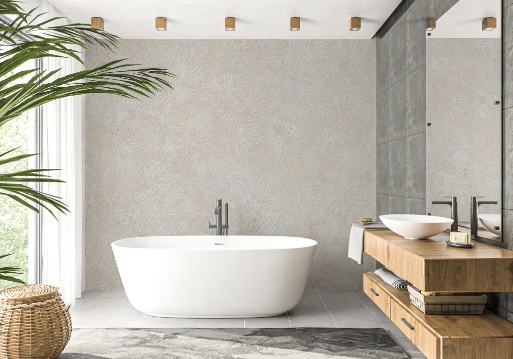 Panneau mural douche VIPANEL PIERRE ORIGINE STRUC. 1000x2550x3MM|Revêtement pour salle de bain