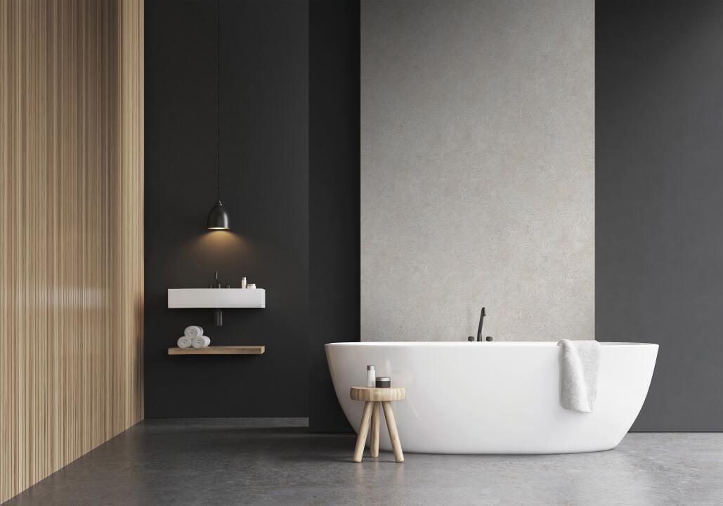 Photo Panneau mural douche NU VIPANEL PIERRE ORIGINE STRUC. 1500x2550x3MM