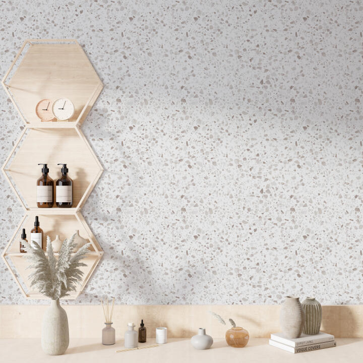 Panneau mural douche VIPANEL PIERRE TERRAZZO MAT 1000x2550x3MM|Revêtement pour salle de bain