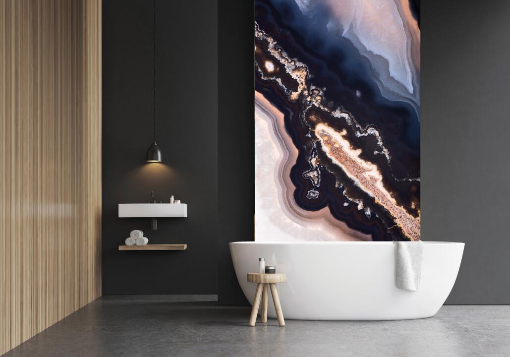 Photo Panneau mural douche NU VIPANEL PIERRE CRISTAL ROSE BRI. 1500x2550x3MM