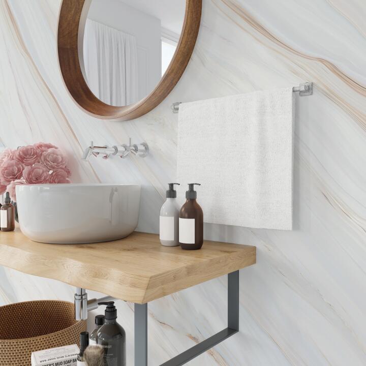 Panneau mural douche VIPANEL PIERRE MARBRE NATUREL DIAGONAL MAT 1500x2550x3MM|Revêtement pour salle de bain