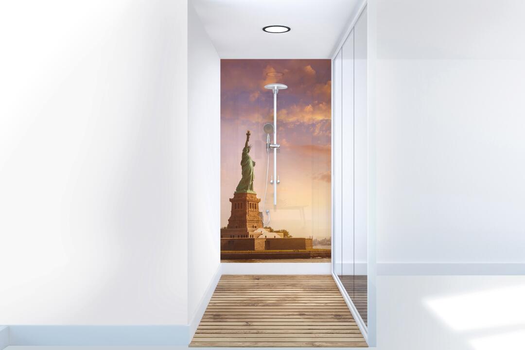 Photo Panneau mural douche NU VIPANEL PAYSAGE URBAIN STATUE LIBRTÉ BRI. 1000x2550x3MM