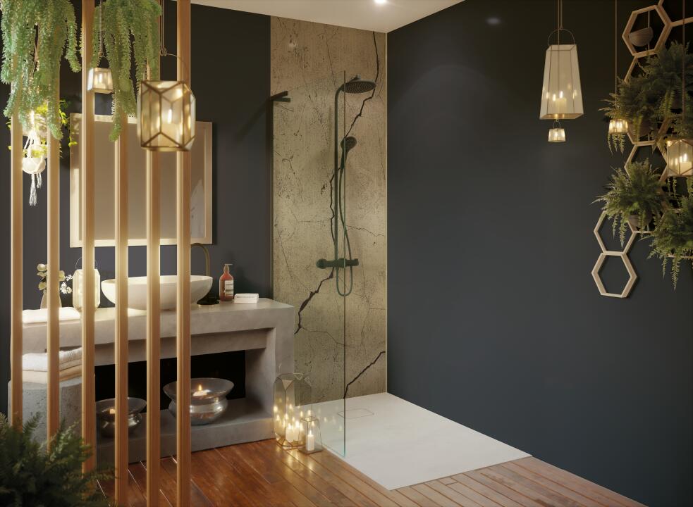 Panneau mural douche VIPANEL VULCAIN SOLAR FLAIR MAT 1000x2550x3MM|Revêtement pour salle de bain