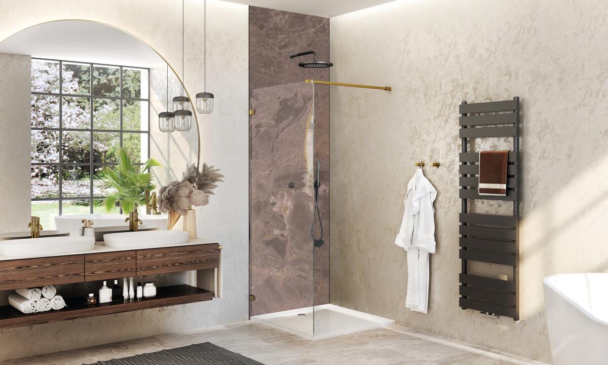 Panneau mural douche VIPANEL VULCAIN AMBRE MAT 1000x2550x3MM|Revêtement pour salle de bain