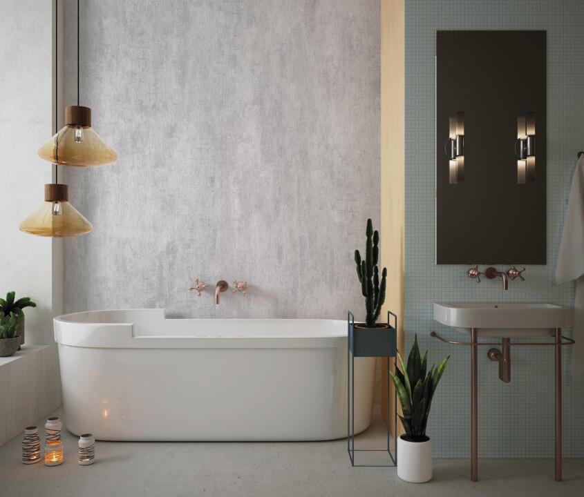 Photo Panneau mural douche NU VIPANEL VULCAIN MISTY ICE MAT 1000x2550x3MM