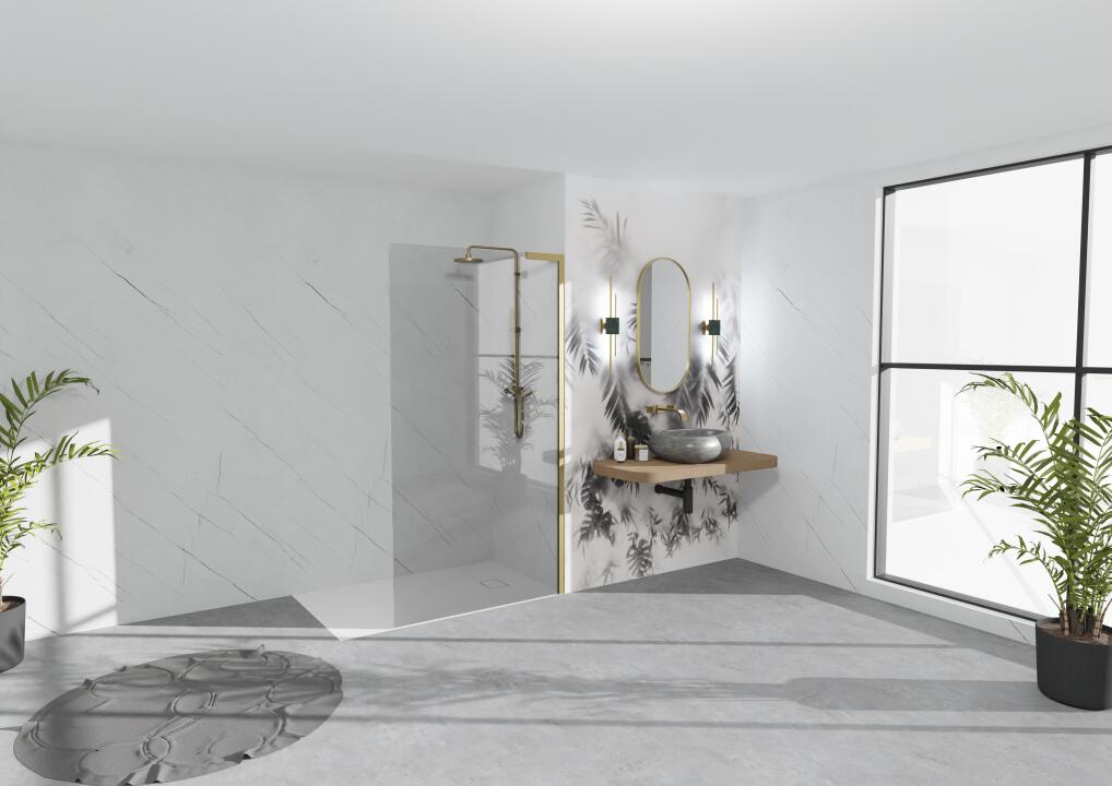 Photo Panneau mural douche VIPANEL WALL DREAM BRUME VEL. 1500x2550x3MM