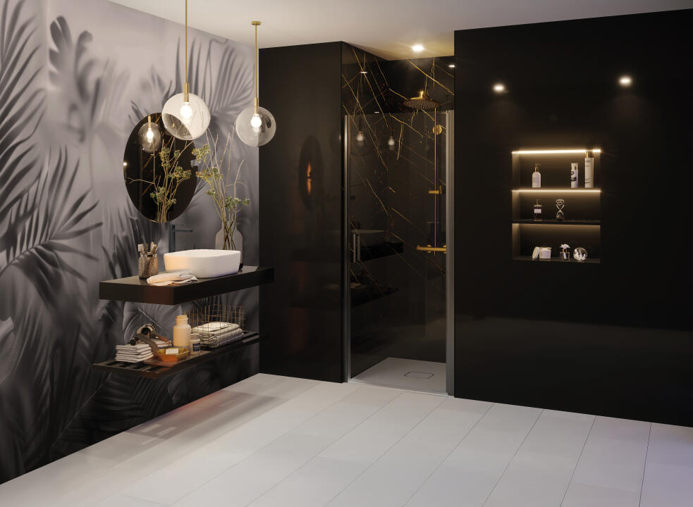 Panneau mural douche VIPANEL WALL DREAM VOILE TROPICAL 1 VEL. 1250x2550x3MM|Revêtement pour salle de bain