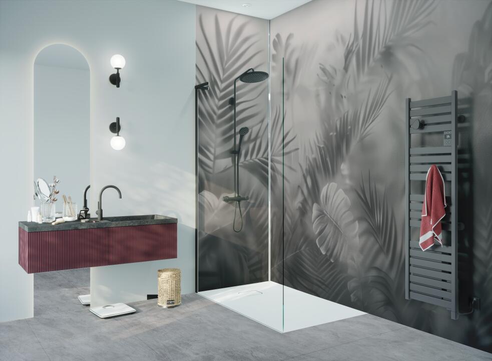 Panneau mural douche VIPANEL WALL DREAM VOILE TROPICAL 1 VEL. 1250x2550x3MM|Revêtement pour salle de bain