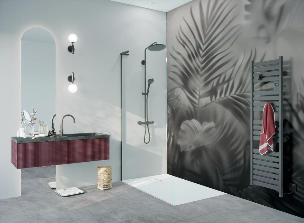 Photo Panneau mural douche VIPANEL WALL DREAM VOILE TROPICAL 2 VEL. 1250x2550x3MM