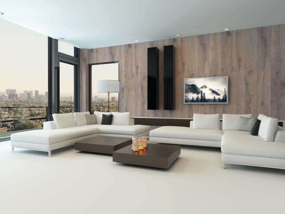 Photo Panneau mural douche NU VIPANEL BOIS CHENE MAT 1000x2100x3MM