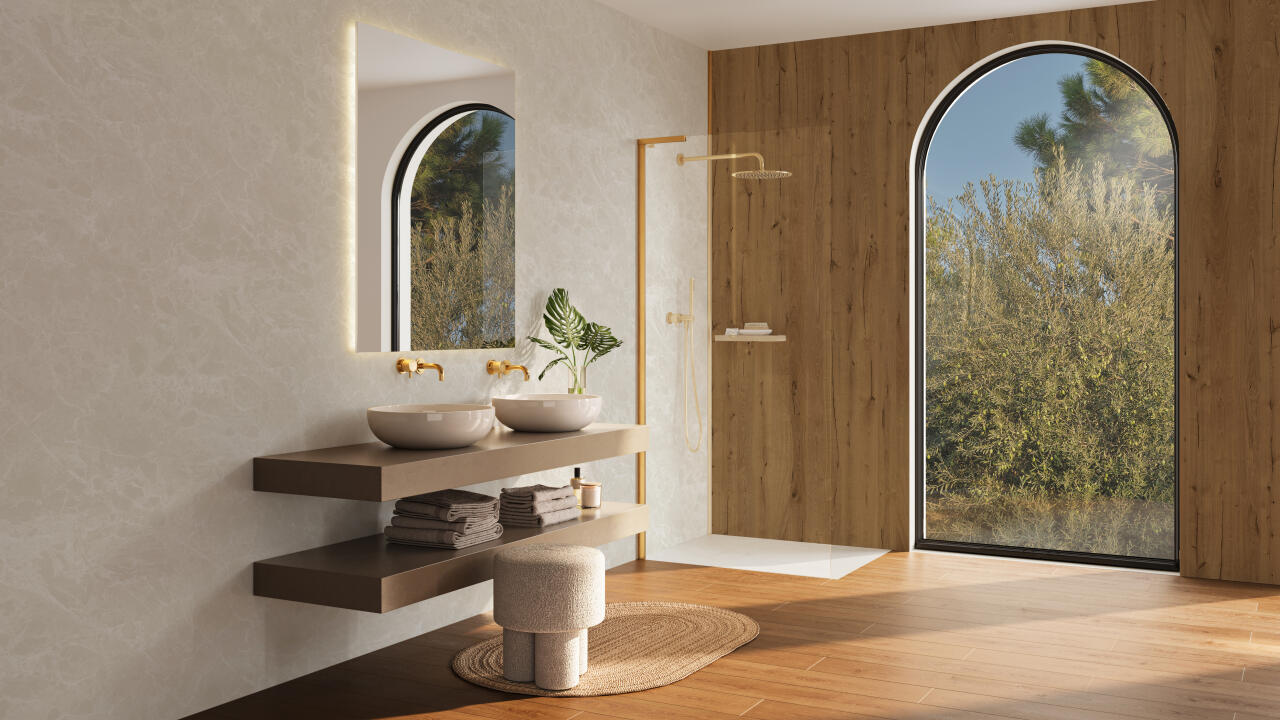 Panneau mural douche VIPANEL BOIS CEDRO FEEL 1000x2550x3MM|Revêtement pour salle de bain