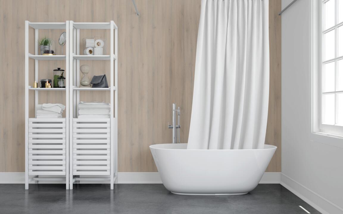 Panneau mural douche VIPANEL BOIS CHÊNE NATUREL MAT 1000x2550x3MM|Revêtement pour salle de bain