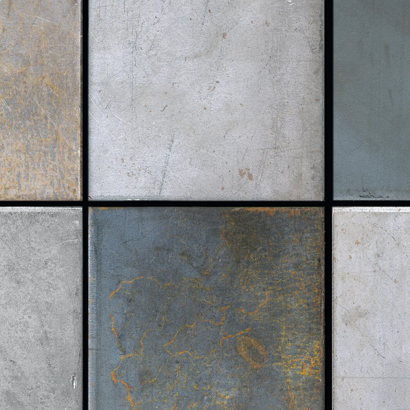 Photo Panneau mural douche NU VIPANEL CARRELAGE TUILE METAL BRI. 1000x2550x3MM