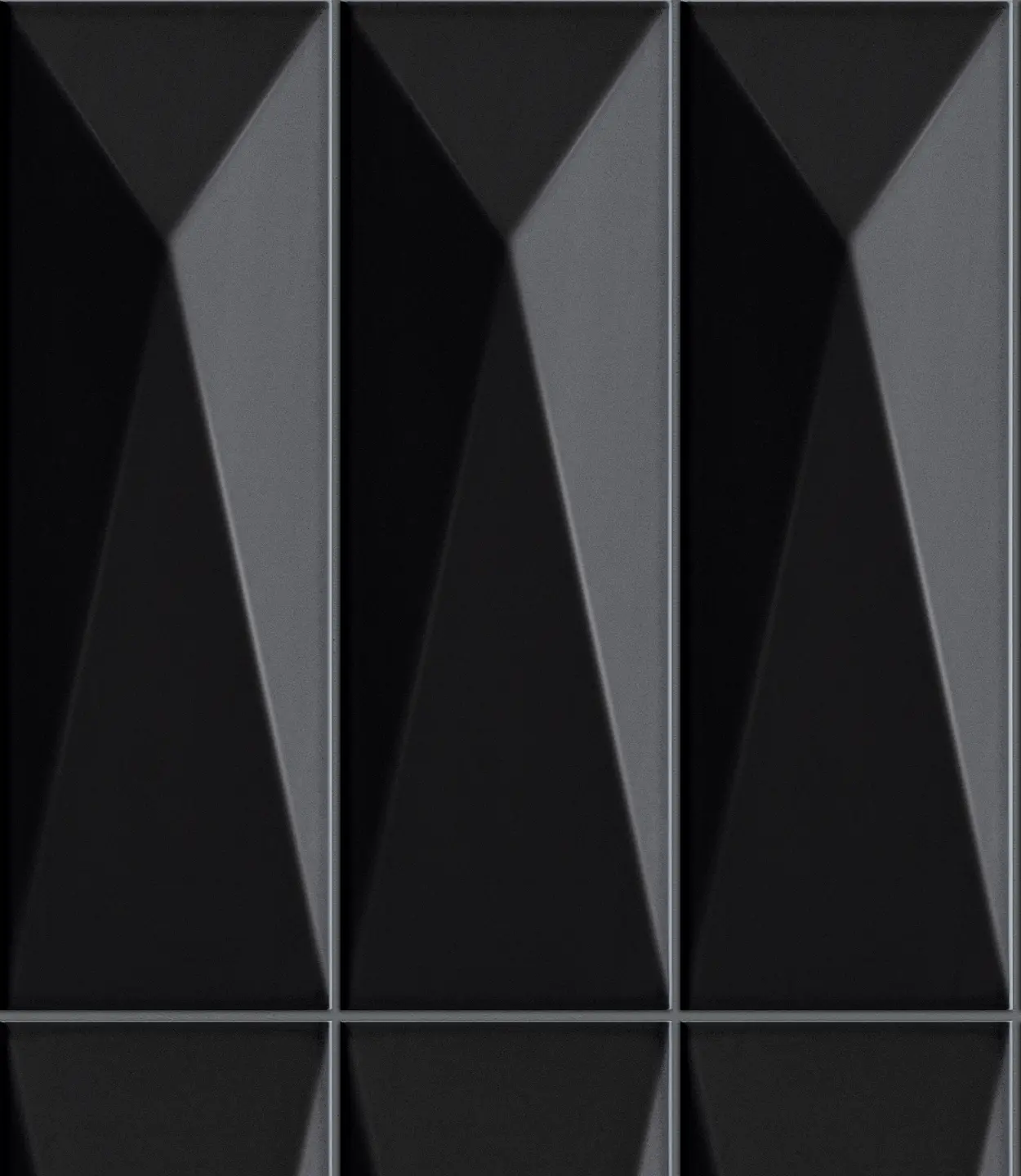 Photo Panneau mural douche NU VIPANEL CARRELAGE AVANTGARDE NOIR BRI. 1500x2550x3MM