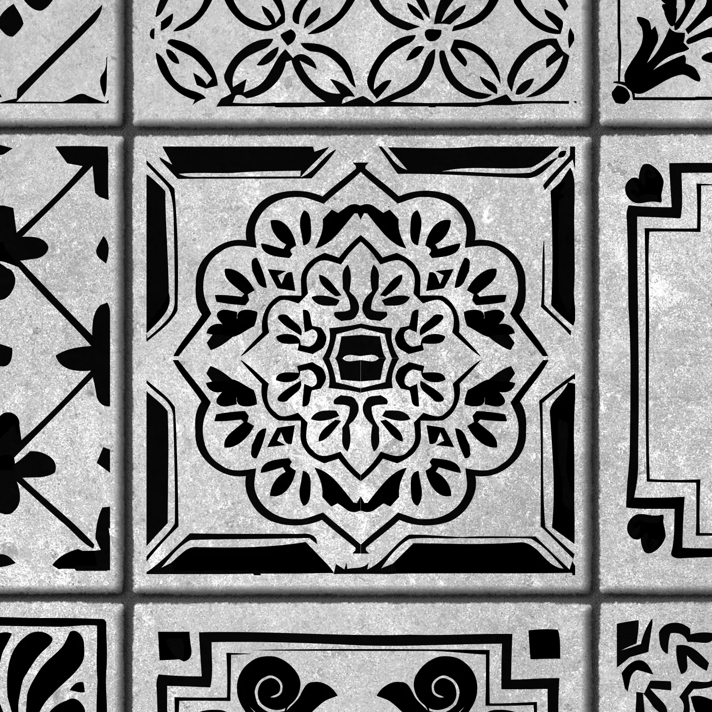 Photo Panneau mural douche NU VIPANEL CARRELAGE CARREAUX INDIGO GRI BRI. 1500x2550x3MM