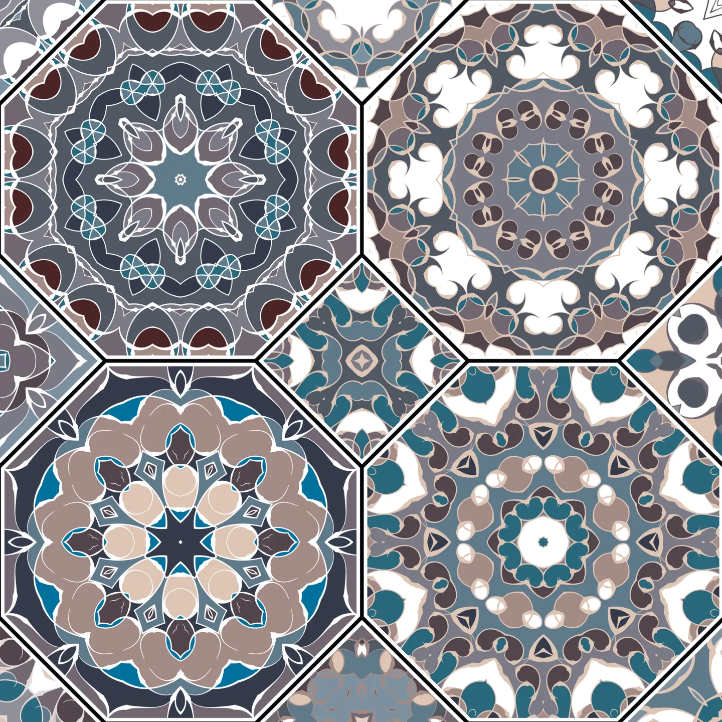 Photo Panneau mural douche NU VIPANEL CARRELAGE CARREAUX ORIENTAUX BRI. 1500x2550x3MM