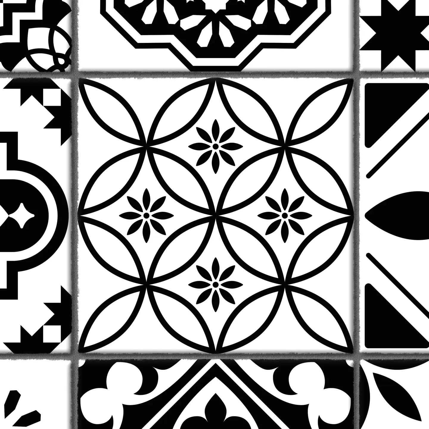 Photo Panneau mural douche NU VIPANEL CARRELAGE CARREAUX LISBONNE N BRI. 1000x2550x3MM