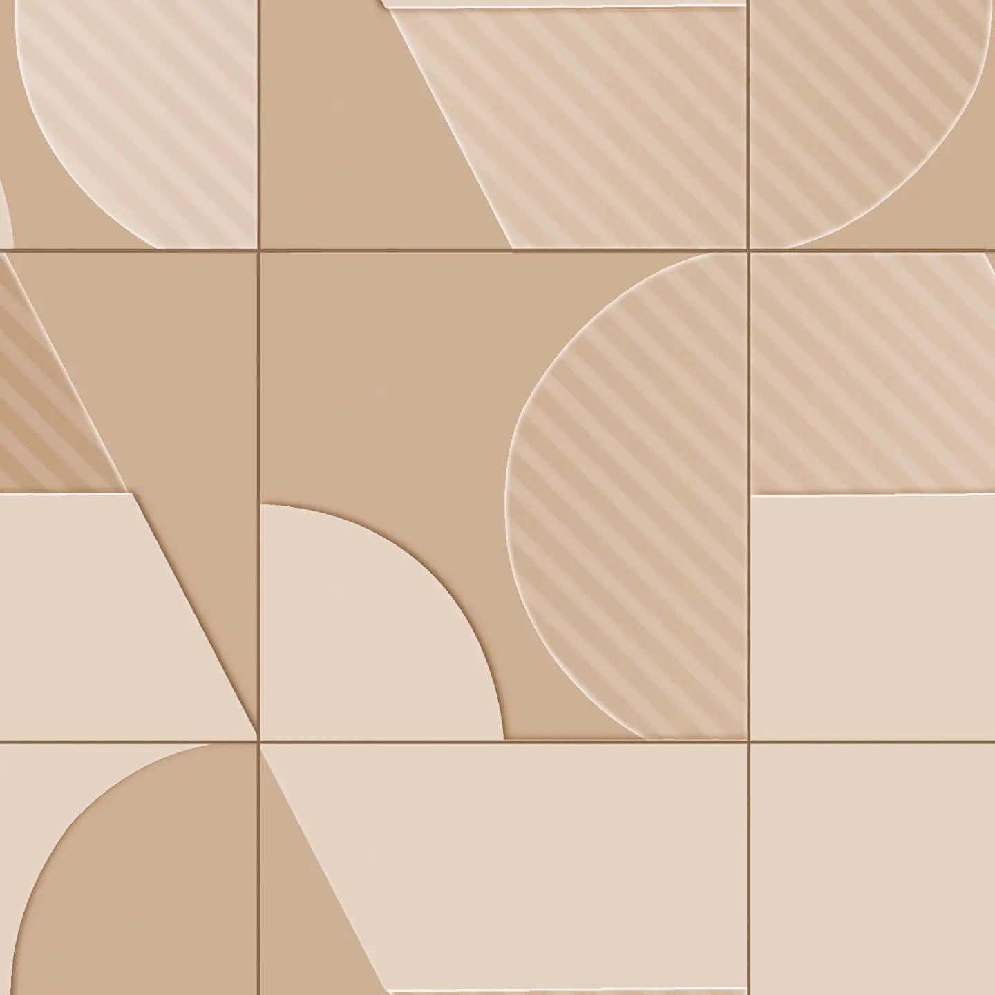 Photo Panneau mural douche NU VIPANEL CARRELAGE CUBISME BRI. 1500x2550x3MM