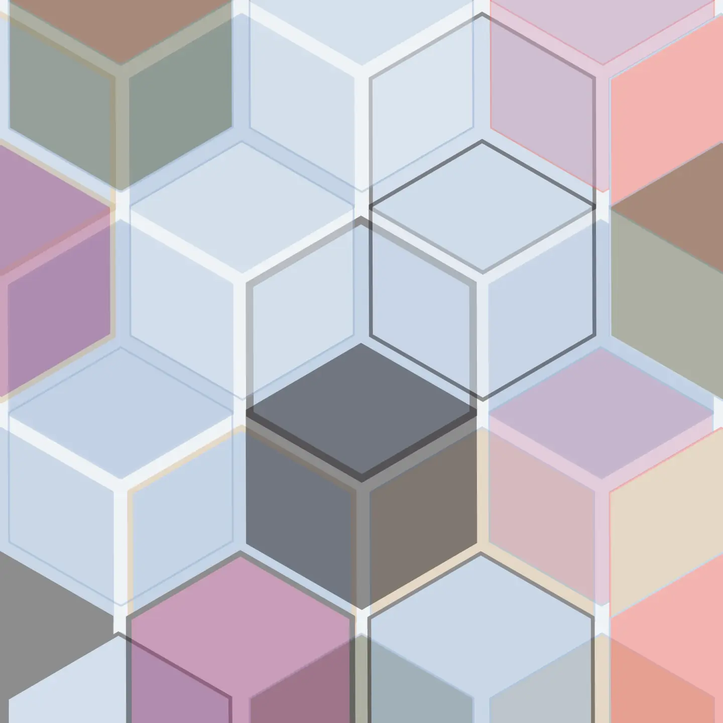 Photo Panneau mural douche NU VIPANEL MOTIF CUBE PASTEL VEL. 1000x2550x3MM