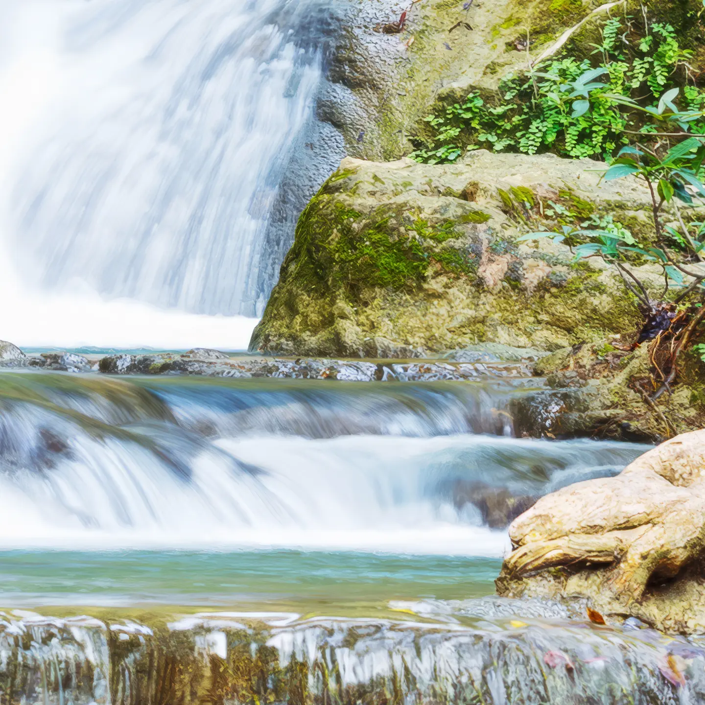 Photo Panneau mural douche NU VIPANEL INSPIRATION NATURE CHUTE EAU1 BRI. 1500x2550x3MM