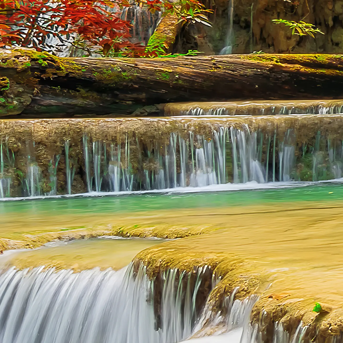 Photo Panneau mural douche VIPANEL INSPIRATION NATURE CHUTE EAU3 BRI. 1500x2550x3MM