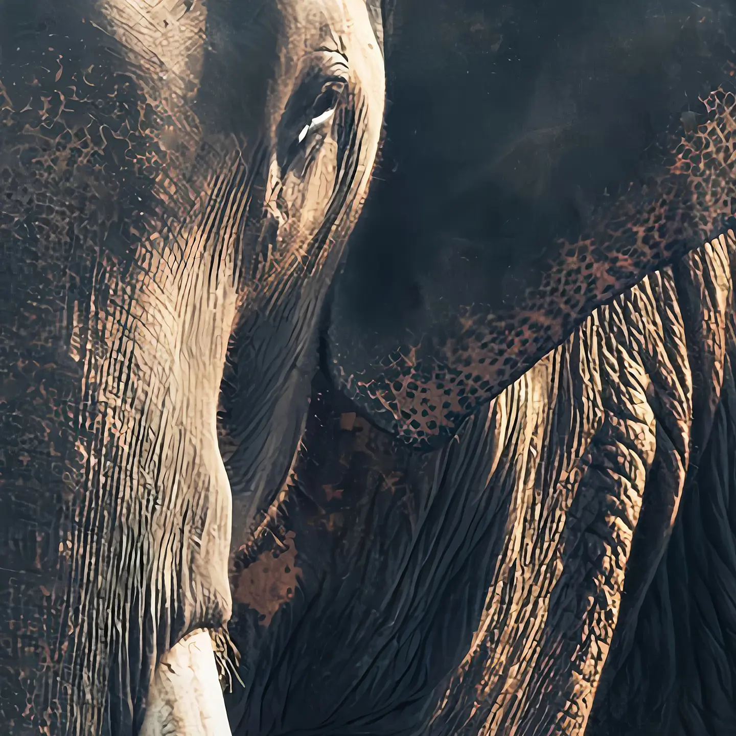 Photo Panneau mural douche VIPANEL INSPIRATION NATURE ELEPHANT BRI. 1000x2550x3MM