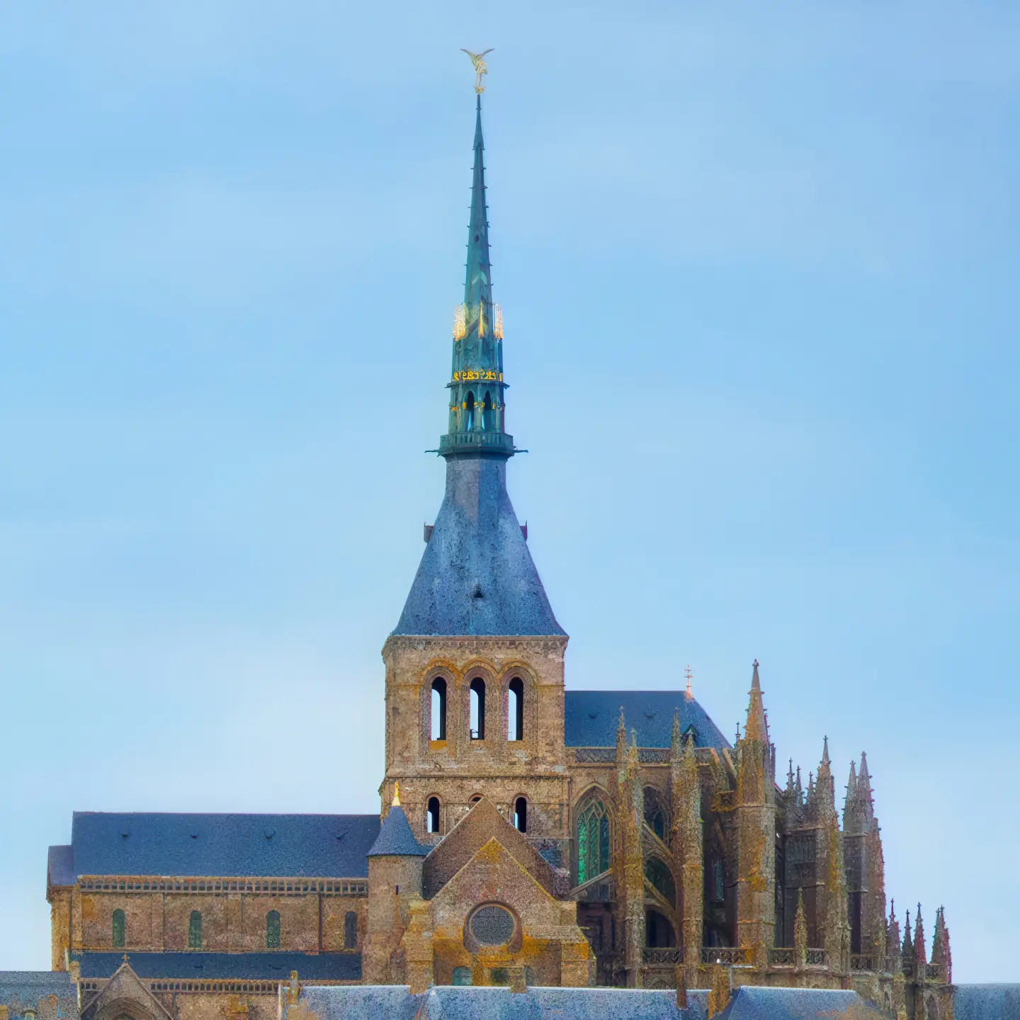 Photo Panneau mural douche NU VIPANEL PAYSAGE URBAIN MONT ST MICHEL BRI. 1500x2550x3MM