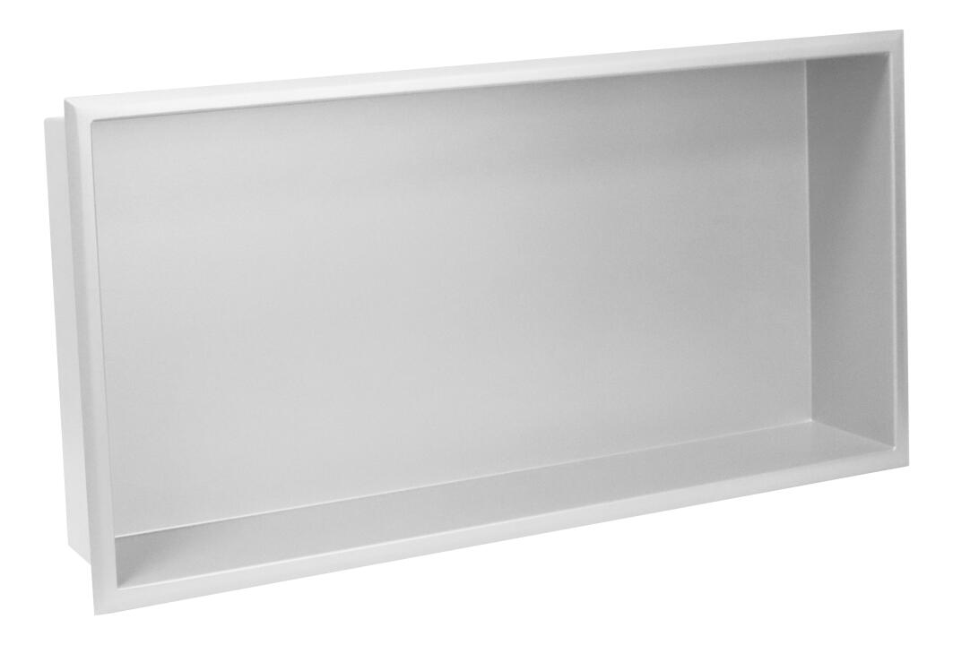 Photo NICHE de douche, dimension 910x305x68mm, finition Blanc