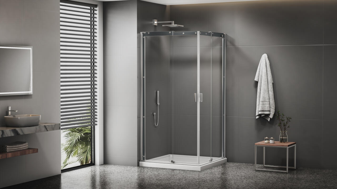 Photo Paroi de douche coulissante pivotante MSPACE M2T1R