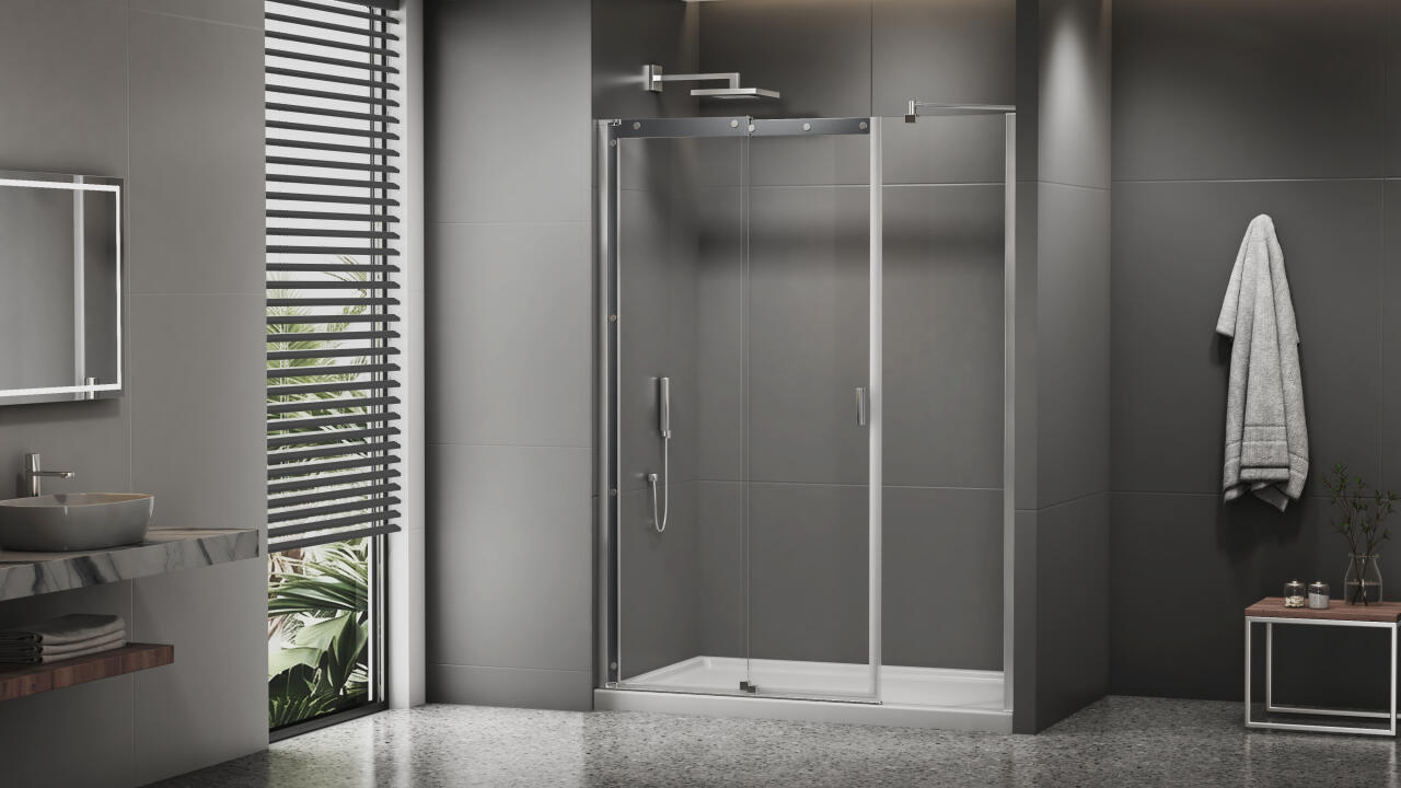 Photo Paroi de douche fixe MSPACE M2FXO L70 H2M argent v.clair ETC